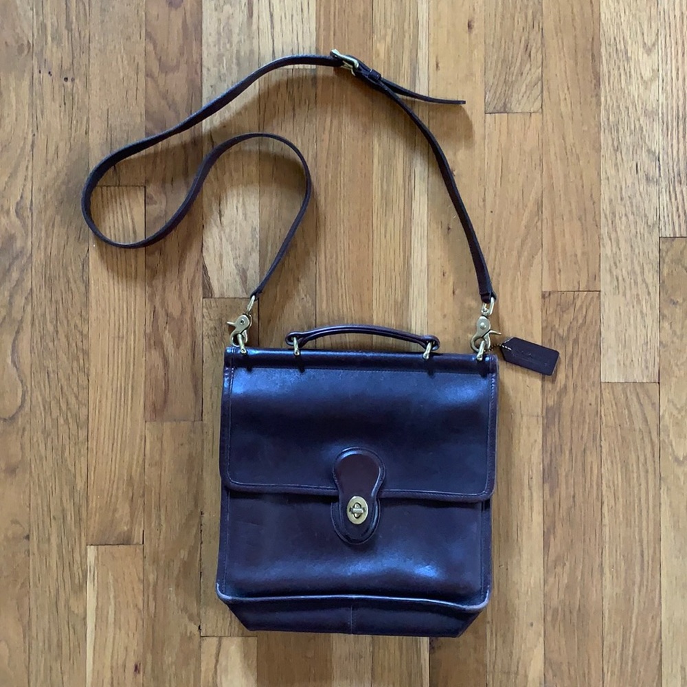 Vintage Brown Leather Coach Bag